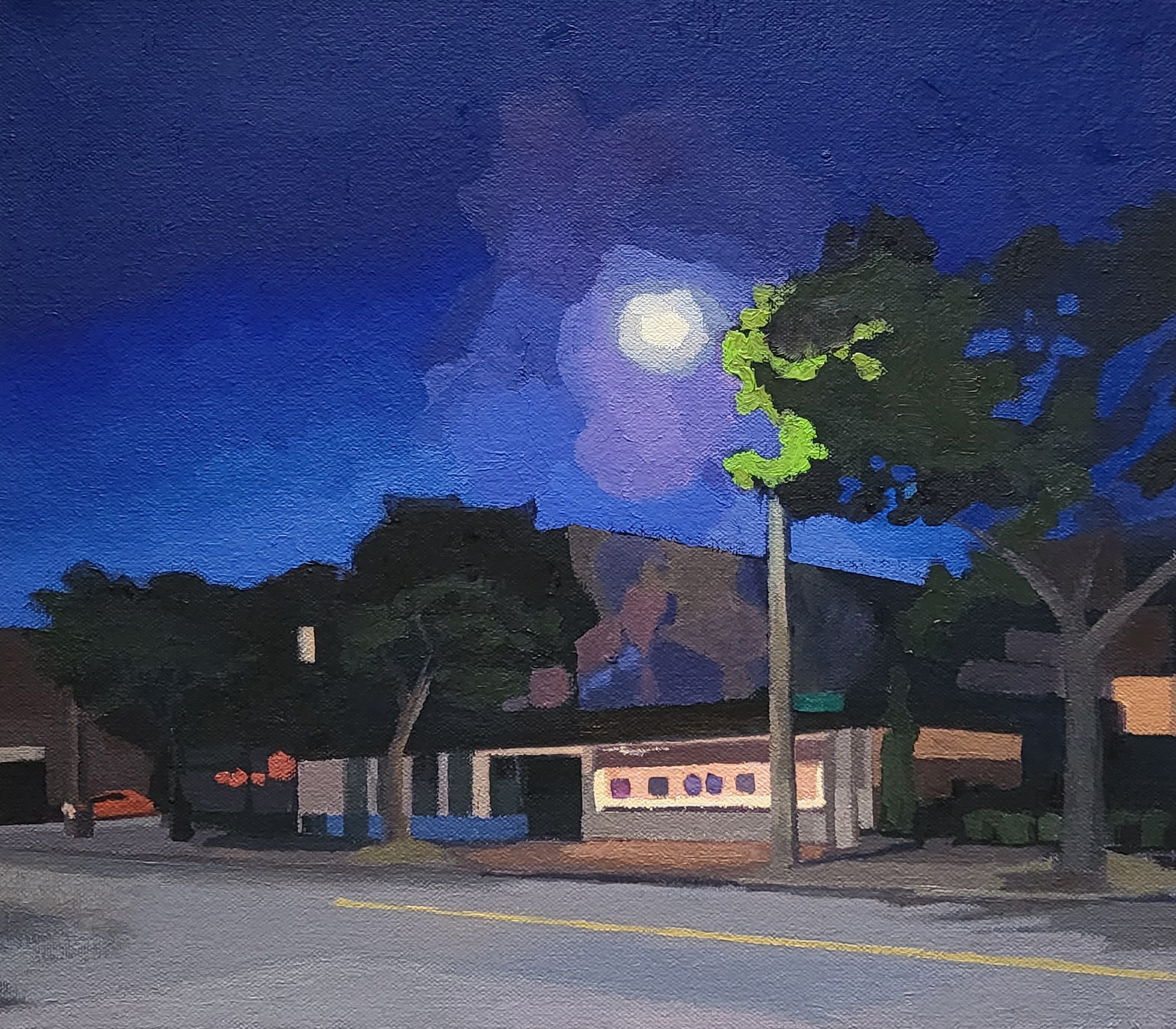 urban street at dusk