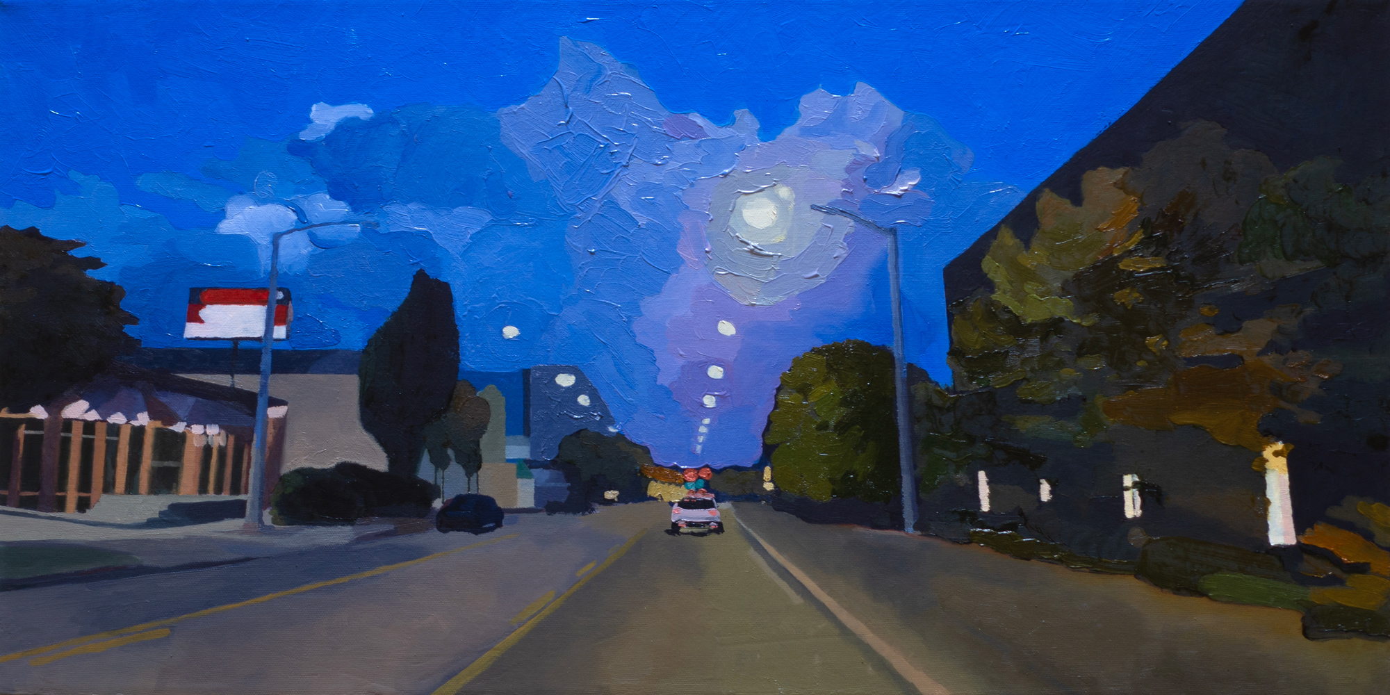 urban street at dusk