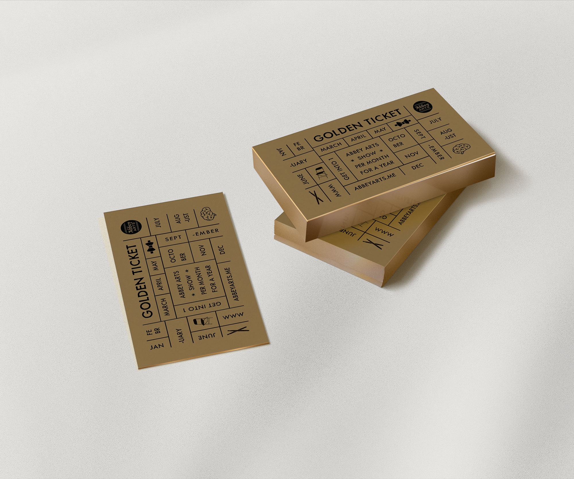 stack of golden tickets